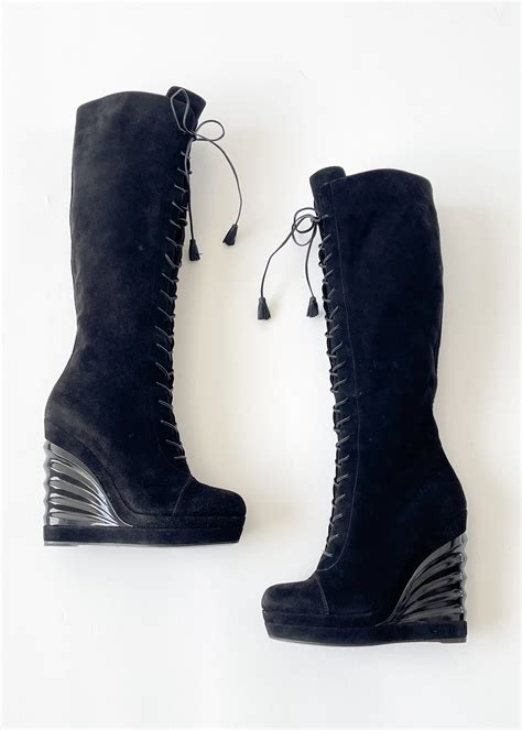 ysl silver boots price|YSL platform boots.